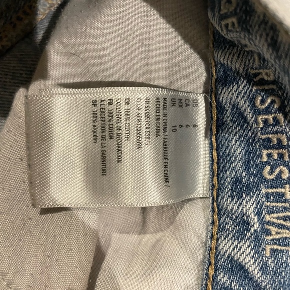Size 6 US American Eagle ripped blue Jean short - Picture 3 of 3